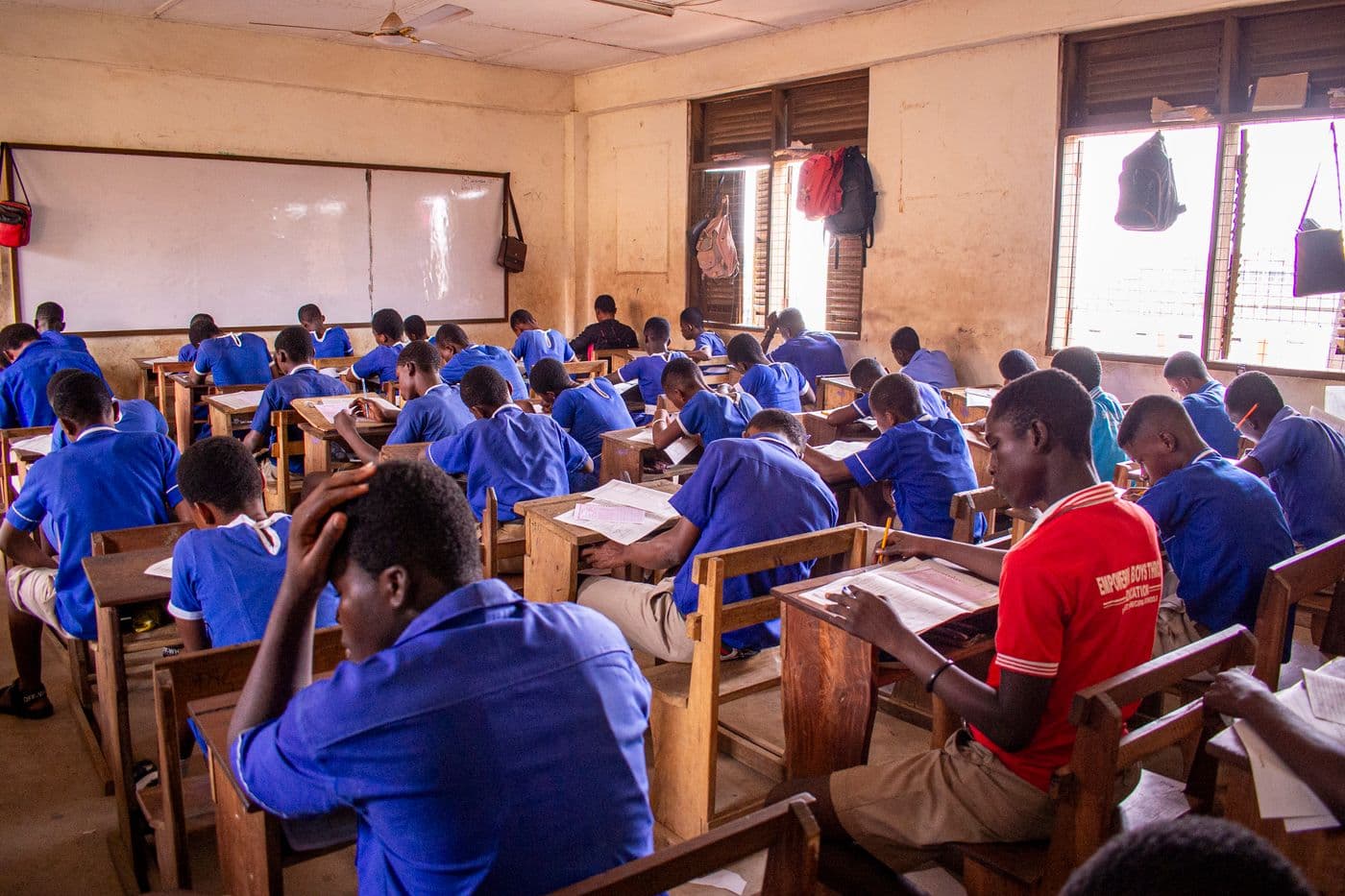 Students engaged in learning and research